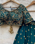 Green Sharmily Lehenga Set - green lehenga New Zealand