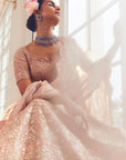 Pink HARNAAZ Embroidered Lehenga - pink lehenga Sydney