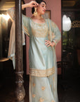 Dusty Firoza Embroidered Suit - indian wear for women Canada