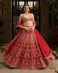 Hot Red Bridal Lehenga