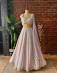 Mauve Gotta work Lehenga