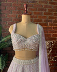 Mauve Gotta work Lehenga