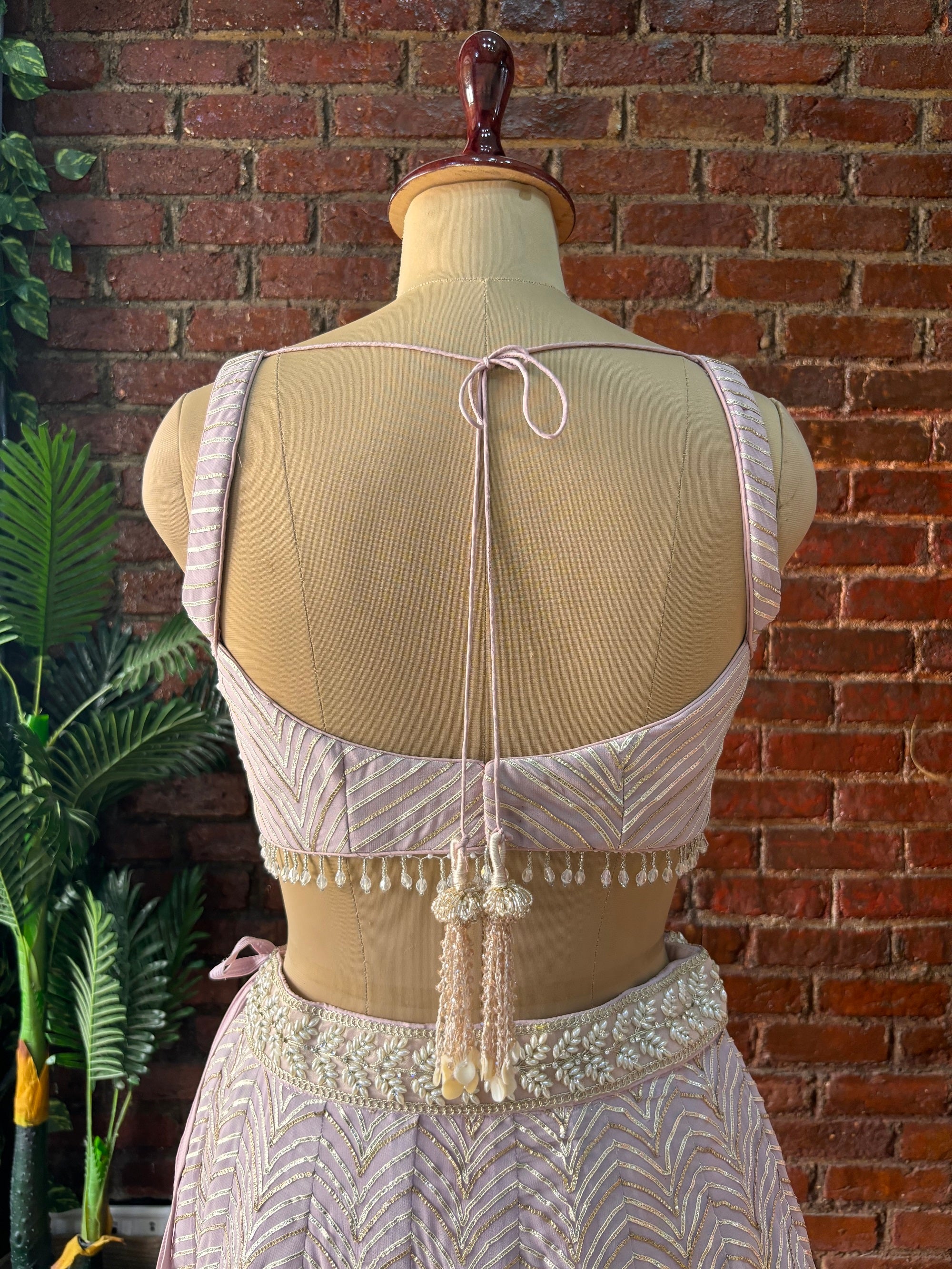 Mauve Gotta work Lehenga