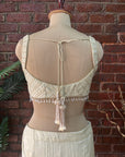 Champagne Gold Shimmer Tissue Saree