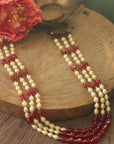 red beads necklace - indian jewelry Canada