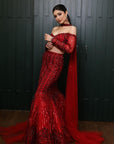 Red Fishcut Lehenga Set - red lehenga Sydney