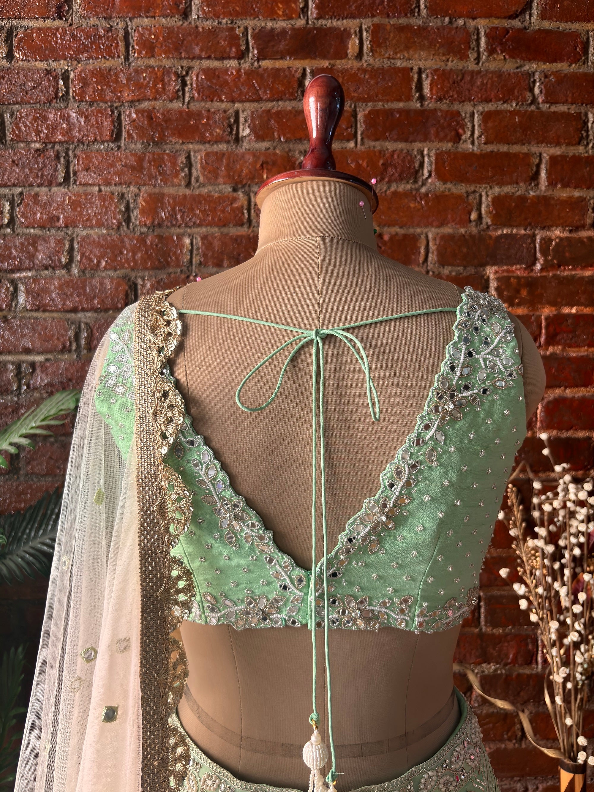 Green Gotta Work Lehenga Set