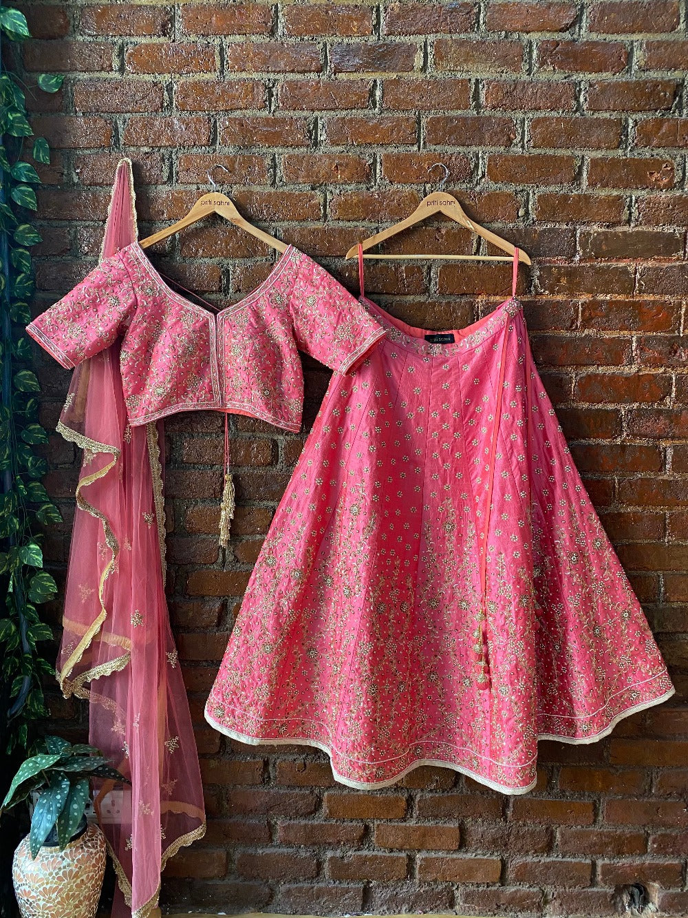 Blush Pink Raw Silk Bridal Hand Embroidered Lehenga Set - lehenga dress