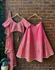 Blush Pink Raw Silk Bridal Hand Embroidered Lehenga Set - lehenga dress