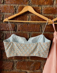 Peach and Powder Blue Lehenga Set - indian garb