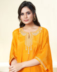 Mango Hand Embroidered Sleeve Kaftan Set - indian outfits for women