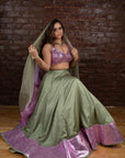 Sage Green and Lavender Lehenga - lehenga indian dress