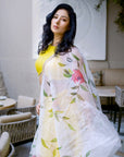 Yellow Lehenga Set with Hand Painted Dupatta - lehenga