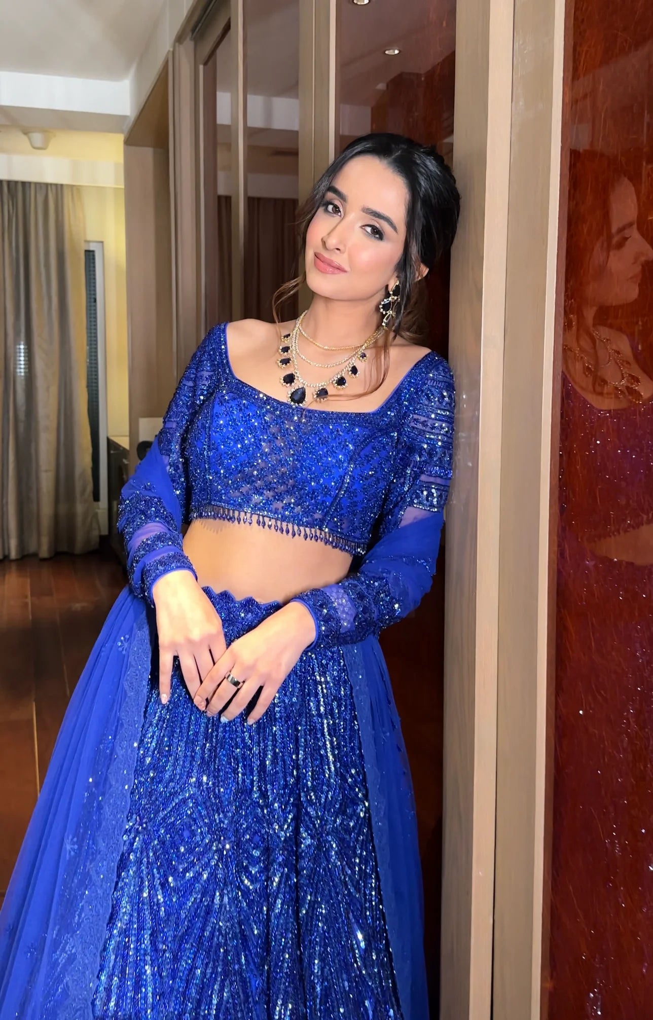 Electric Blue Lehenga Set - blue lehenga Sydney