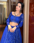 Electric Blue Lehenga Set - blue lehenga Sydney