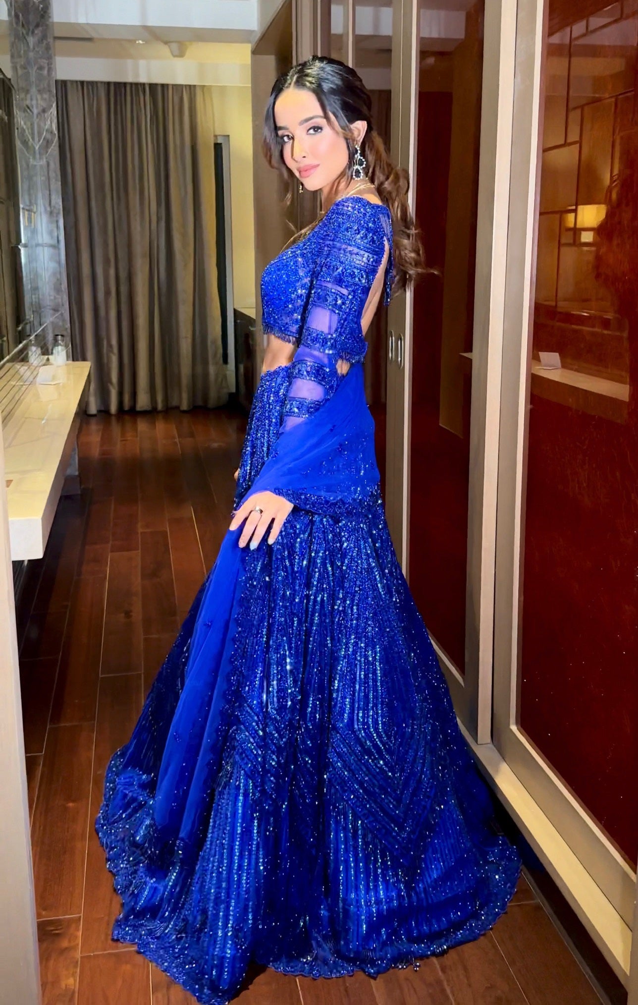 Electric Blue Lehenga Set - blue lehenga Sydney