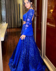 Electric Blue Lehenga Set - blue lehenga Sydney
