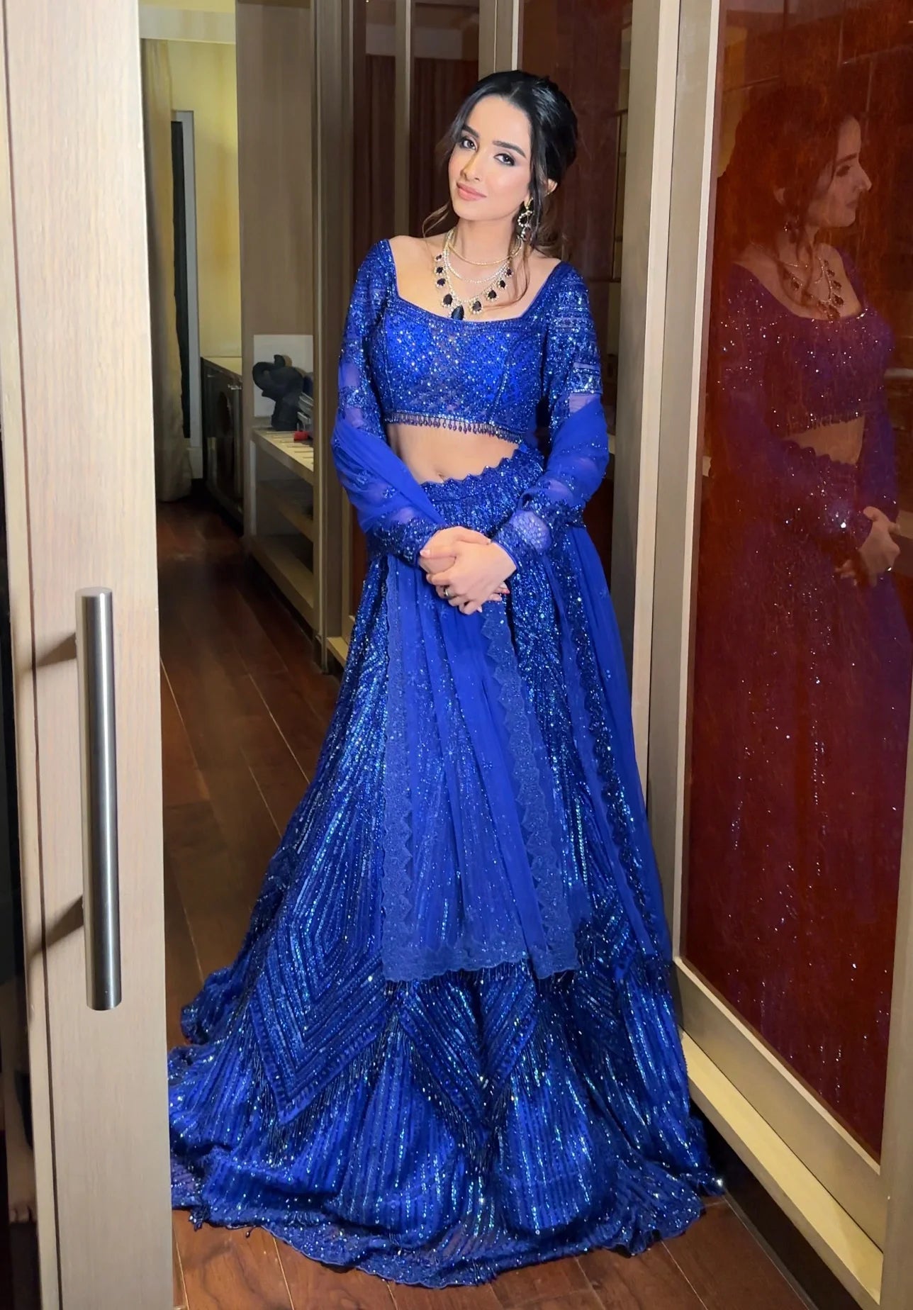 Electric Blue Lehenga Set - blue lehenga Sydney