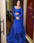 Electric Blue Lehenga Set - blue lehenga Sydney