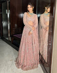 Dusky Pink Bridal Lehenga Set - pink lehenga New Zealand