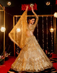 Icarus Gold Lehenga Set - golden lehenga Australia