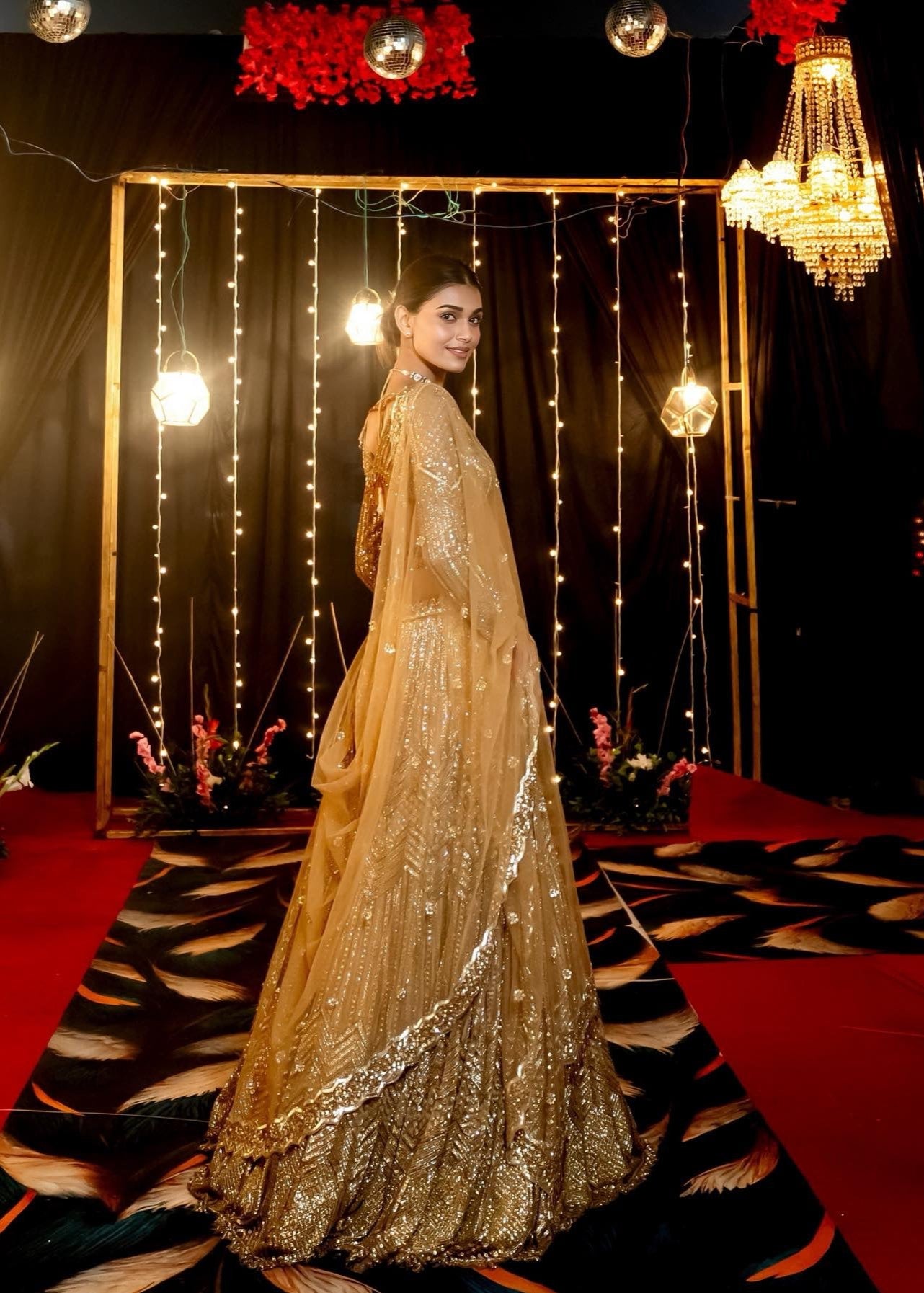 Icarus Gold Lehenga Set - golden lehenga Australia