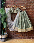 Sage Green Embroidered Lehenga Set - lehenga set