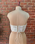 Ivory Corset and Lavender Sequin work Lehenga