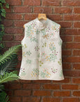 Floral Hand Painted Kurta and Bundi Set - indian attire for men