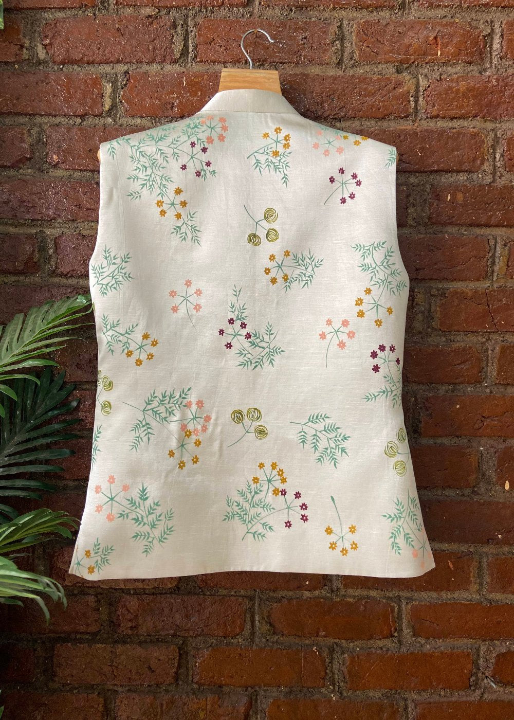 Floral Hand Painted Kurta and Bundi Set - indian attire for men