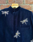 Dragonfly Embroidered Bandhgala Set - men's wear