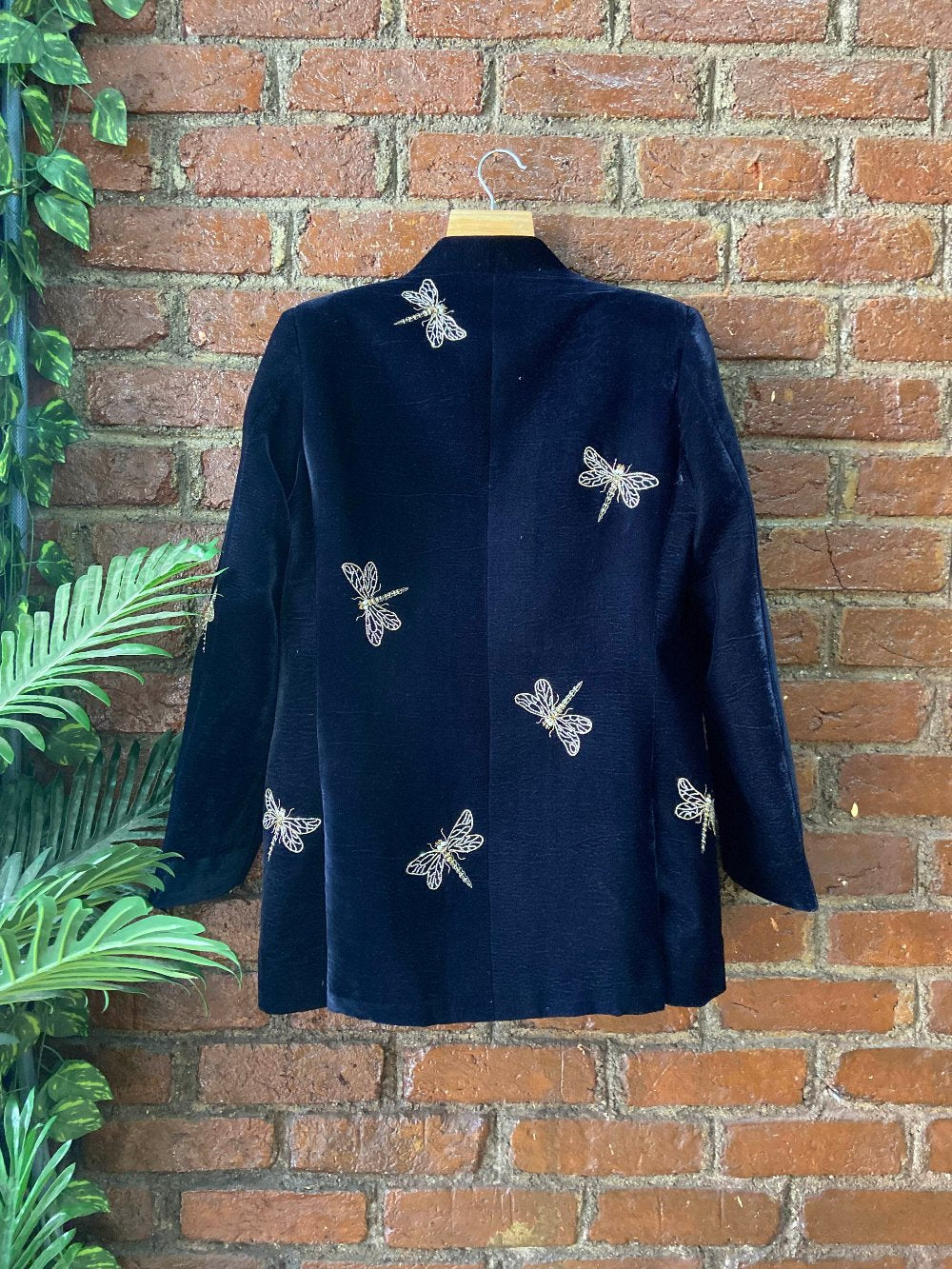 Dragonfly Embroidered Bandhgala Set - men's wear