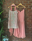 Rose Dust Sequin work Kurta and Sharara Set