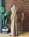 Bronze Shimmer Pre-Stitched Saree and Blouse