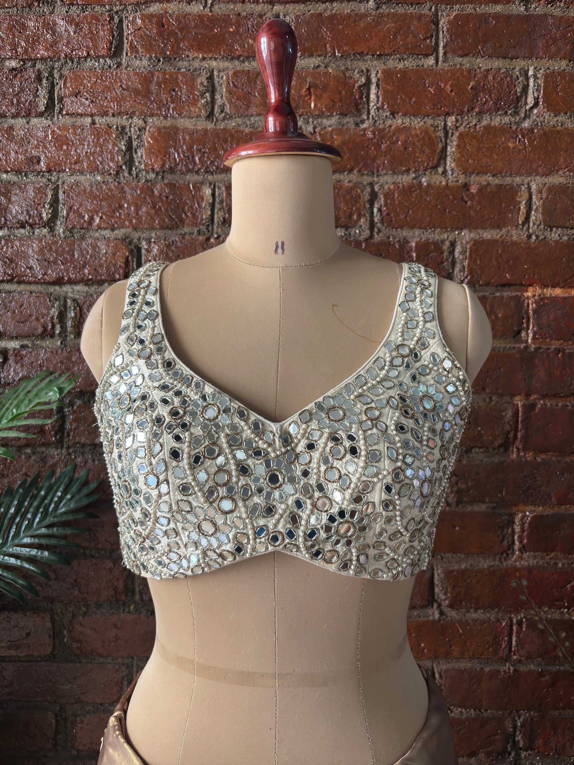 Bronze Shimmer Pre-Stitched Saree and Blouse