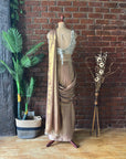 Bronze Shimmer Pre-Stitched Saree and Blouse