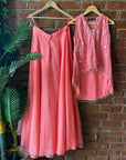 Coral Thread and Mirror work Palazzo Set - indian attire Canada