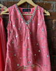 Coral Thread and Mirror work Palazzo Set - indian attire Canada