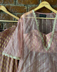 Nude Pink Bustier and Palazzo Pant with Kurta Set - indian attire Canada