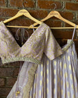 Mauve Ruffle Lehenga Set - lehenga New Zealand