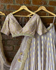 Mauve Ruffle Lehenga Set - lehenga New Zealand