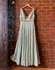 Dusty Blue Lucknowi Gown - gown Canada