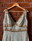 Dusty Blue Lucknowi Gown - gown Canada