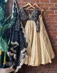 Black And Beige Sharmily Lehenga Set - lehenga set Sydney
