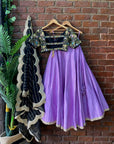 Black and Lavender Lehenga Set - choli lehenga choli