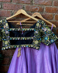 Black and Lavender Lehenga Set - choli lehenga choli