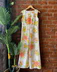 Ivory Raw Silk Hand Painted Jumpsuit - jumpsuit Australia