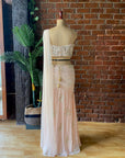 Powder Pink Draped Saree - indian saree