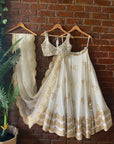 Ivory Mirror Work Lehenga Set - lehenga lehenga choli
