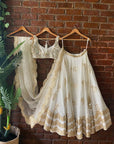 Ivory Mirror Work Lehenga Set - lehenga lehenga choli